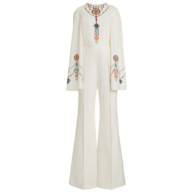 JB2258 Elegant Formal Jumpsuit with Long Sleeves and Luxurious Water Diamond Embellishment Perfect for Everyday Routines