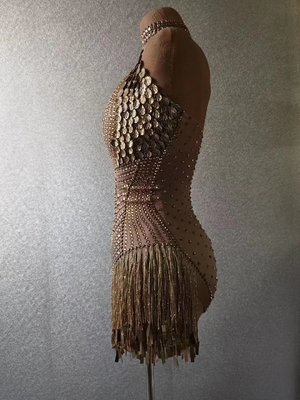 Sexy Backless Crystal Birthday Dress for Women Natural Waistline Sleeveless AD1602 Luxury Bodycon Dress