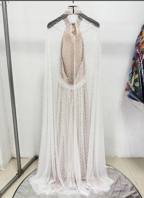 Pearl Beads in Luxurious Style ED2768 Kimshein Elegant Pearl Mesh Beaded Luxury Dress for Women's Elegant Evening Gown