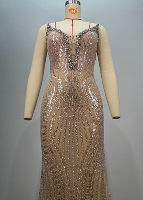 Polyester/Cotton Material Sleeveless Dance Dress with Water Diamond Embellishment