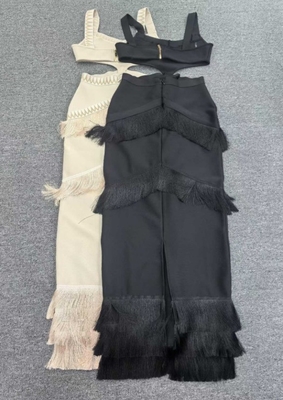 SB3436 Kimshein Women's Sleeveless Fringe Bandage Bodycon Dress for Club Party 7-Day Fast Sampling Sexy Kimshein Fringe