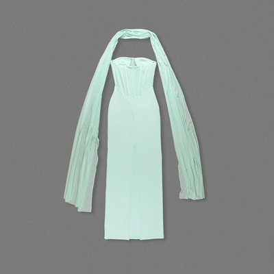 SB3450 Women's Off-Shoulder Maxi Dress for Sophisticated Parties and Functions