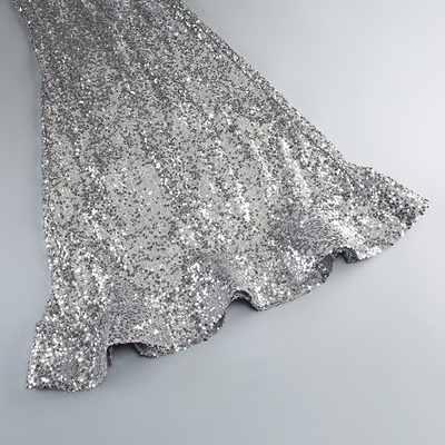 Shine Bright in SR2395 Women's 2-Piece Long Suit Set for Spring/Summer Featuring Glittering Sequins and Flowing Fringe
