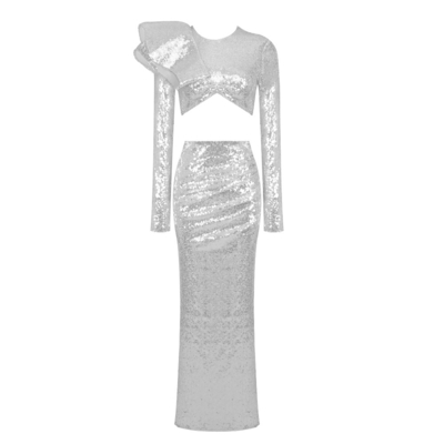 SR2394 Deluxe 2-Piece Spring Fashion Set The Perfect Choice for Elegant Women at Celebrity Parties