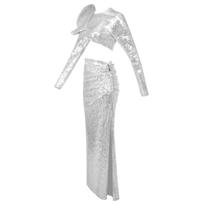 SR2394 Deluxe 2-Piece Spring Fashion Set The Perfect Choice for Elegant Women at Celebrity Parties