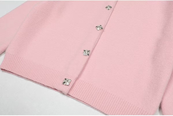 Water Diamond Embellished Spring Suit KD2288 Top Length Regular Sleeve Elegant Two-Piece Set for Women's Everyday Wear