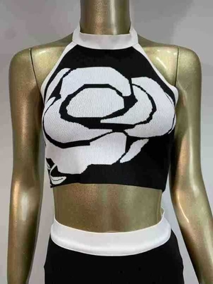 SS2374 Luxury Fashion Women's Bodycon Dress Sexy Summer Bandage Two-Piece Set for Women's Summer Outfit Alternative