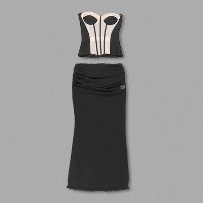Upgrade Your Wardrobe kimsheinfashion SS2378 Women's end French Boutique Casual Cocktail Party Suit Short Top Length