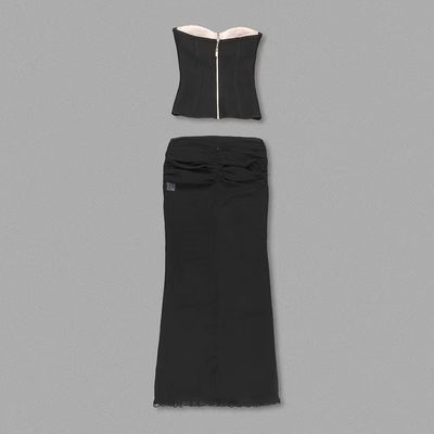 Upgrade Your Wardrobe kimsheinfashion SS2378 Women's end French Boutique Casual Cocktail Party Suit Short Top Length