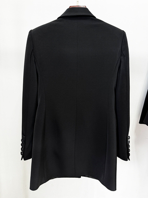 BA2321 Kimshein Fashion Autumn Women's Jacket Elegant Crystal V-Neck Suit Coat for V-Neck Collar and Intelligent Tracking