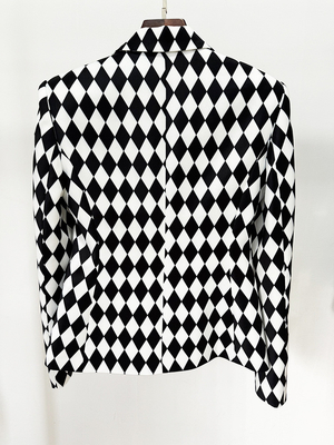BA2317 Women's Fashionable and Sophisticated Suit Jacket in Monochrome with a Sleek Design