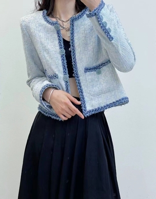 Polyester Lined WS2206 Sweet Style Women's Winter Wool Jacket Perfect for Parties and Formal Events