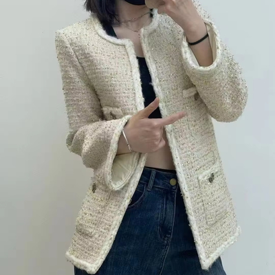 KIMSHEIN WS2207 Women's Retro Style Jacket in Sweet Woolen Design for Winter Birthday Celebration