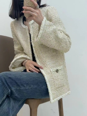 KIMSHEIN WS2207 Women's Retro Style Jacket in Sweet Woolen Design for Winter Birthday Celebration