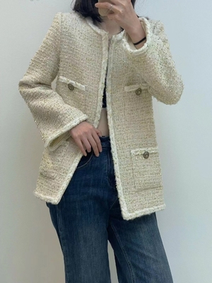 KIMSHEIN WS2207 Women's Retro Style Jacket in Sweet Woolen Design for Winter Birthday Celebration