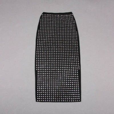 TS2212 Women's Long Sleeve Slim Sexy Crystal Diamond Beaded Vest with Intelligent Tracking Support High Collar and Crafted