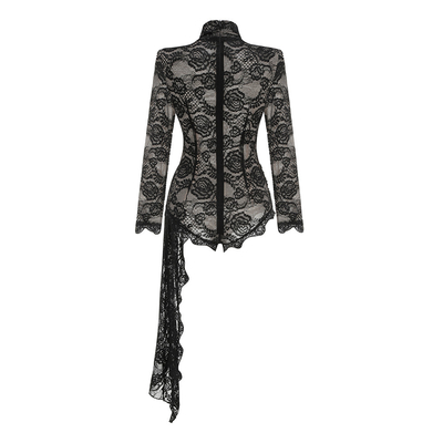 Cotton/Polyester Material Knitting Craft Support JB2275 Kimshein Women's Lace Long Sleeve Sexy Bodysuit for Clubwear