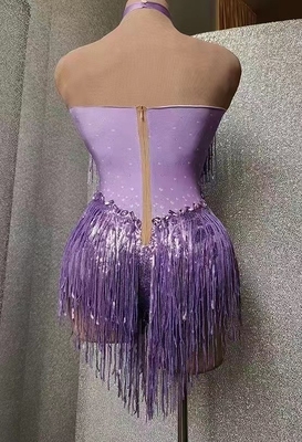 Natural Waistline AD1618 Women's Sexy Fringe Cocktail Dress with Crystal Diamond Mini Dress Occasion Sexy Party Club Wear