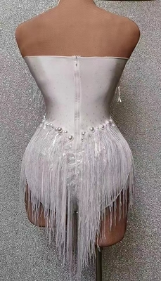 Natural Waistline AD1618 Women's Sexy Fringe Cocktail Dress with Crystal Diamond Mini Dress Occasion Sexy Party Club Wear