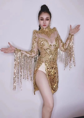 Kimshein Necked Tube Dress Sexy Fringe Dress for Women in Nightclub Ensemble Set