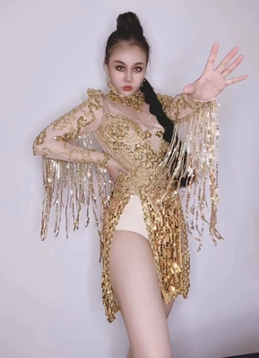 Kimshein Necked Tube Dress Sexy Fringe Dress for Women in Nightclub Ensemble Set