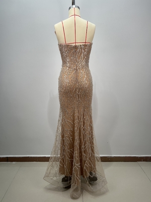ED2762 Latest Fashion Luxurious Pearl Crystal Party Dress Elegant Evening Gown for Women Support Custom Logo 100
