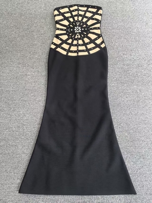 Water Drill Design Strapless Fashionable and Elegant Women's Sexy Party Evening Dress with Intelligent Tracking Support