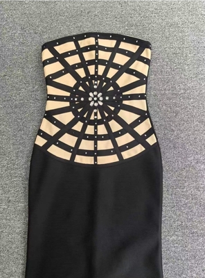 Water Drill Design Strapless Fashionable and Elegant Women's Sexy Party Evening Dress with Intelligent Tracking Support