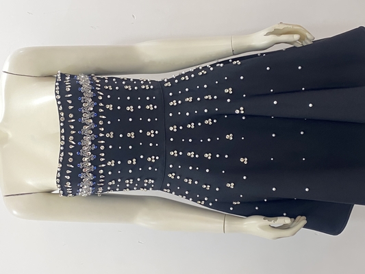 Figure-Flattering A-Line Mini Dress with Crystal Embellishments and Elegant Off-Shoulder Style