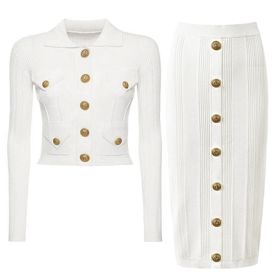 SR2389 Women's Knitted Suit Elegant Office Attire with 7-Day Fast Sampling and Intelligent Tracking Support