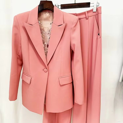 Spring and Winter Women's Fashion Embroidery Two-piece Set SR2387 with Full Sleeves in Formal Style