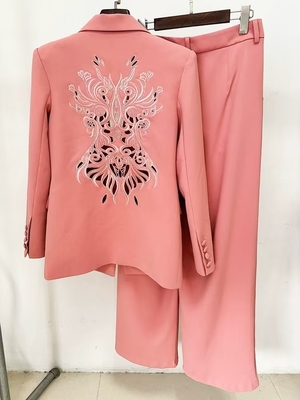 Spring and Winter Women's Fashion Embroidery Two-piece Set SR2387 with Full Sleeves in Formal Style