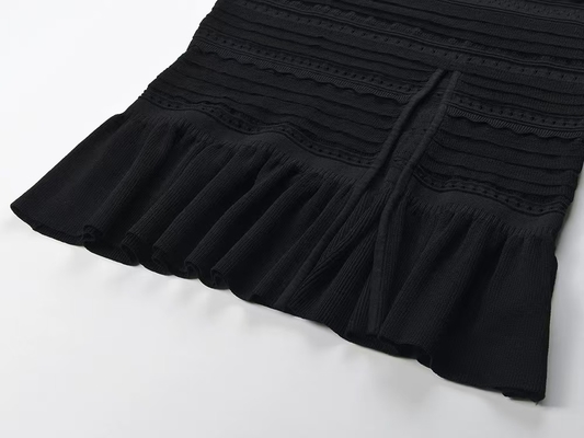 Guangdong Made KD2314 Women's Summer Two-Piece Knit Set Lazy Style with Anti-Pilling Sleeveless Top and Long Skirt