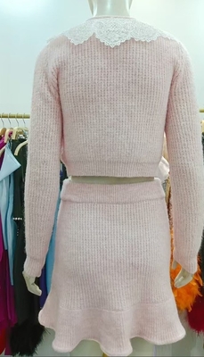 Guangdong Produced All Seasons Women's Knitted Clothing Set KD2267 Sweet and Fashionable Two-Piece for Everyday Wear