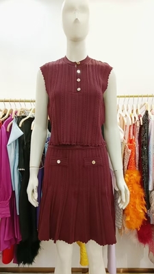 Kimshein Fashionable Solid Color Girl's Sleeveless Top and Skirt Knitted Bell-Bottom Pants Two-Piece Set for Trendy Girls