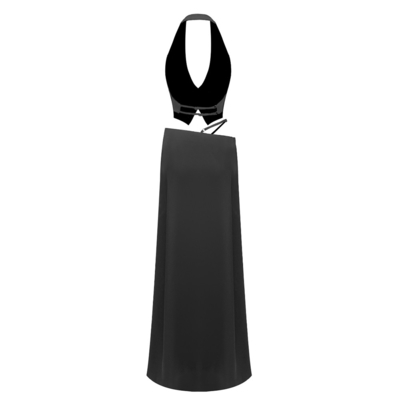 TOP Style 220g Fabric Weight SS2368 Women's Party Dress with V-Neck and Two-Piece Design Perfect