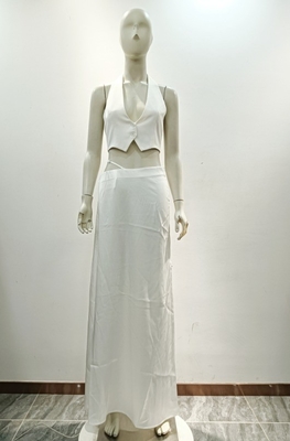 TOP Style 220g Fabric Weight SS2368 Women's Party Dress with V-Neck and Two-Piece Design Perfect
