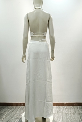 TOP Style 220g Fabric Weight SS2368 Women's Party Dress with V-Neck and Two-Piece Design Perfect