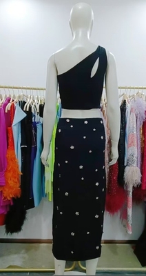 Summer Party Must-Have KD2315 Kimshein Women's Fashion Two-Piece Set with Floral Pendant and Eye-Catching Design