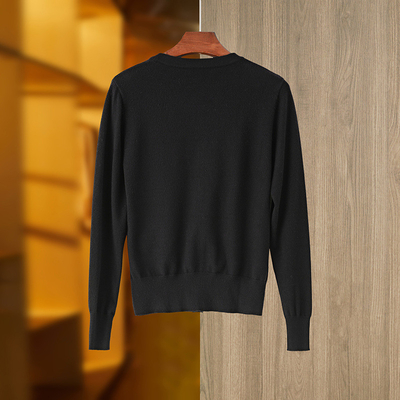 BLAZER BA2242 Spring Women's Round Neck Long Sleeve Knit Top Elegant Shirt Wool Cardigan Must-Have for Every Wardrobe