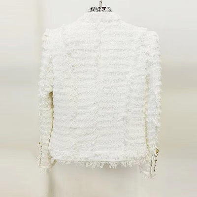 BA2249 Women's Fashionable Sports Jacket with Woolen Stand Collar Made of Polyester/Cotton Oversized Design Material