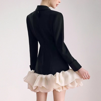 Custom Logo Full Sleeve White Pleated Blazer BA2254 Designer Women's Suit Jacket with Crystal Embellishments