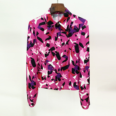 BA2286 Women's Short Sleeve Elegant Color Blouse with Material and Craftsmanship