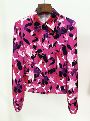 BA2286 Women's Short Sleeve Elegant Color Blouse with Material and Craftsmanship