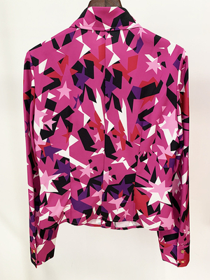 BA2286 Women's Short Sleeve Elegant Color Blouse with Material and Craftsmanship