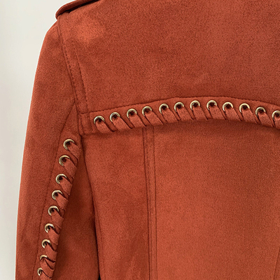 Kimshein BA2287 Women's Fashion Pocket Jacket Winter Suede Plus Size Fashion Jacket for Women and 1 Piece Minimum Order
