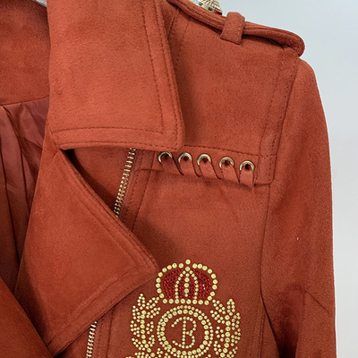 Kimshein BA2287 Women's Fashion Pocket Jacket Winter Suede Plus Size Fashion Jacket for Women and 1 Piece Minimum Order
