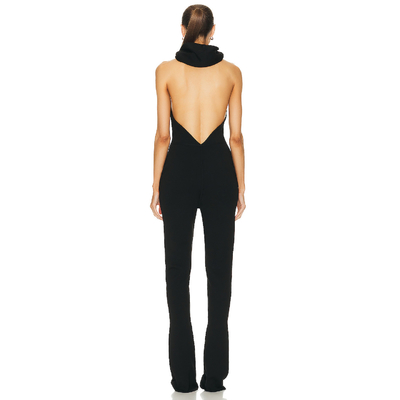 1 Piece Minimum Order Elegant Black JB2242 Spandex Jumpsuit for Women in Sexy Club Sleeveless Fashion Backless Party Wear