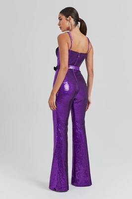 JB2241 Kimshein Sequin Jumpsuit Sleeveless Clothing for Women Party Elegant Fashion Breathable Stock/