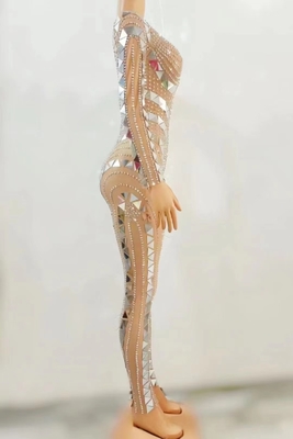 Sexy Club Wear AD1634 Fashion Casual Dress 7-Day Fast Sampling Shiny Birthday Dress One-Piece Jumpsuit with Water Drill